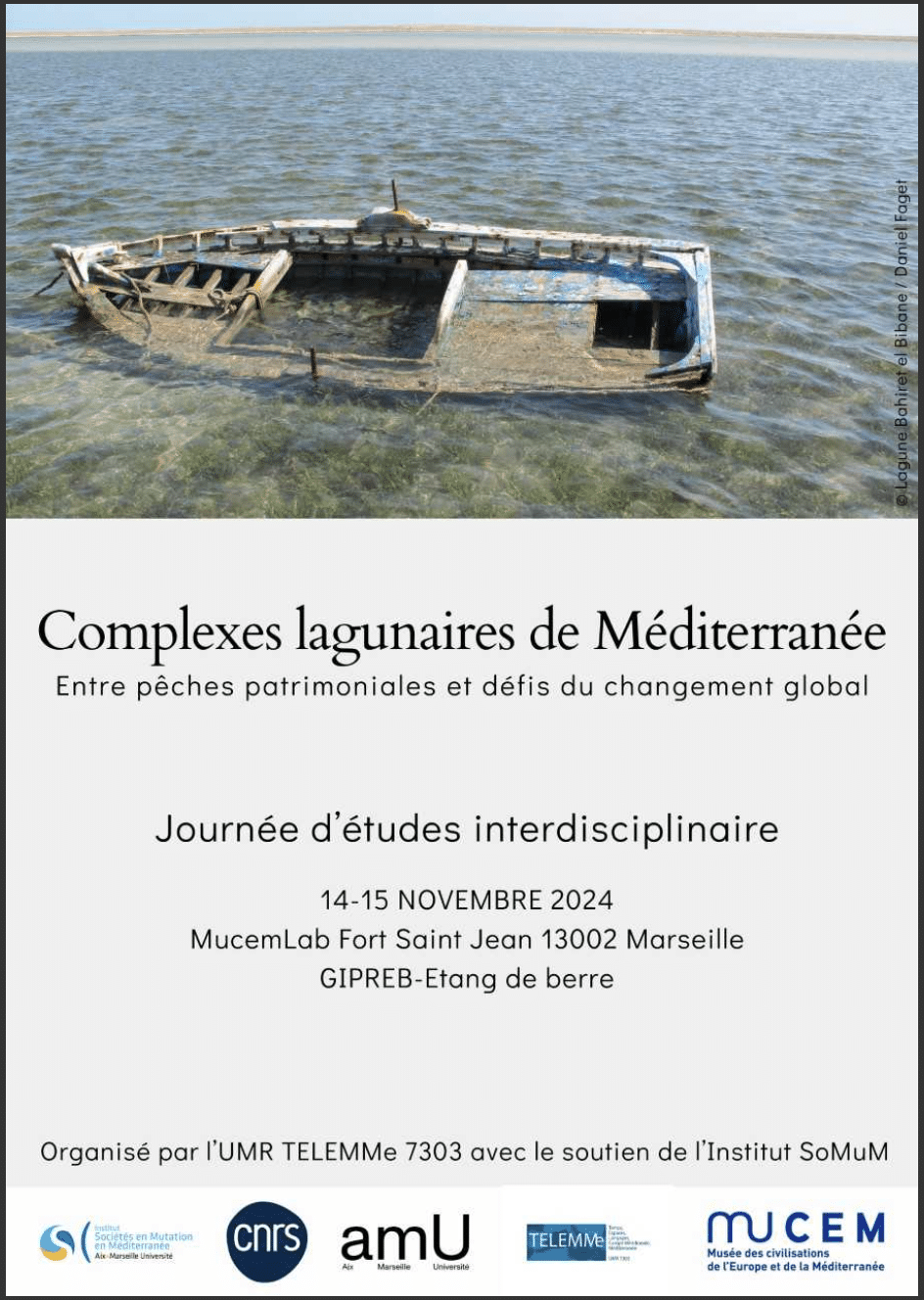 Affiche Journée d'études interdisciplinaire sur les complexes lagunaires en Méditerranée