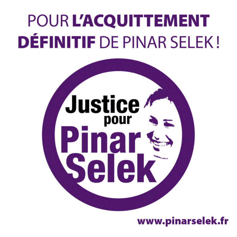 Visuel de la journée de soutien à Pinar Selek du 21 octobre 2025.